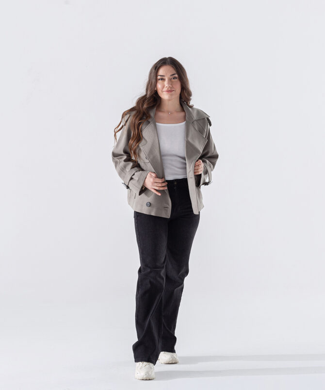 Denim Kumaş Wide Leg Kot Pantolon - Siyah
