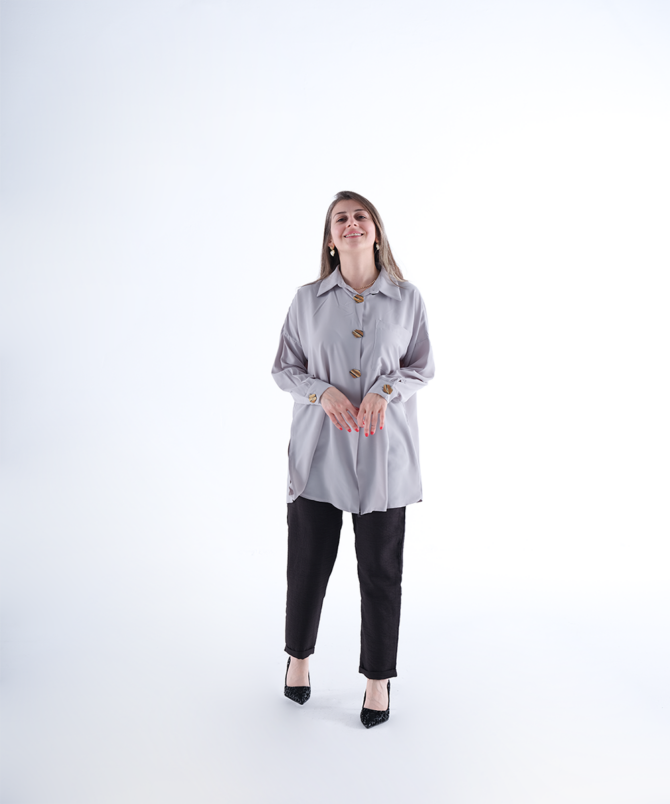 Sofia Keten Duble Paça Pantolon - Siyah - Görsel 3