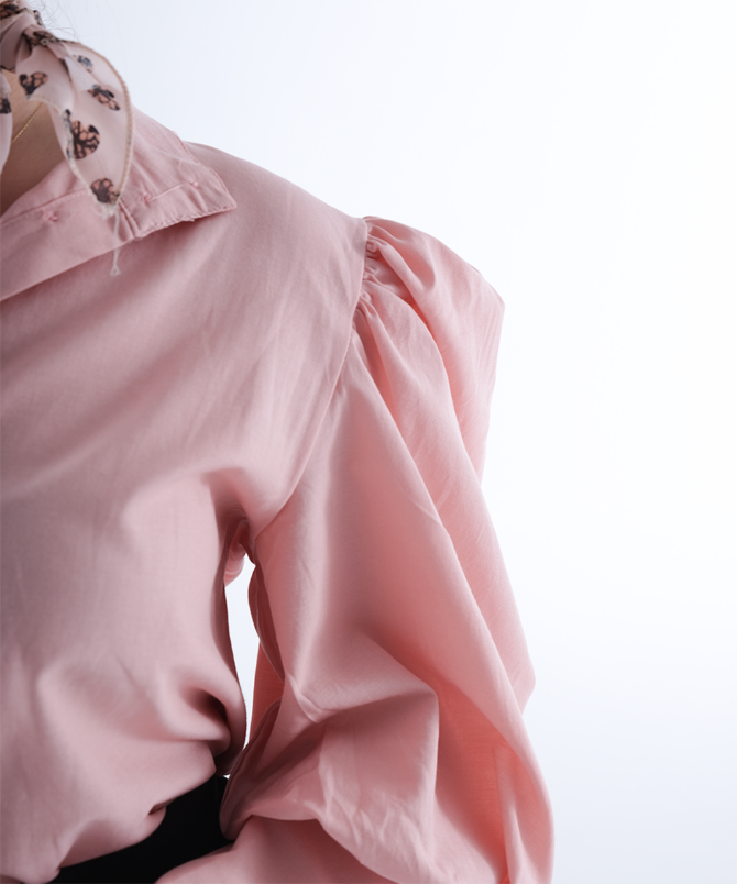 Poplin Kumaş Gömlek - Pembe - Görsel 4