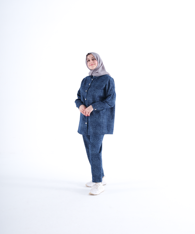 Pullu Kot Takım - Lacivert