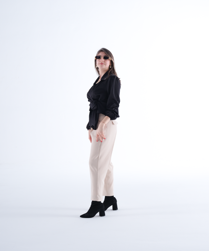 Saten Gömlek - Siyah - Görsel 2