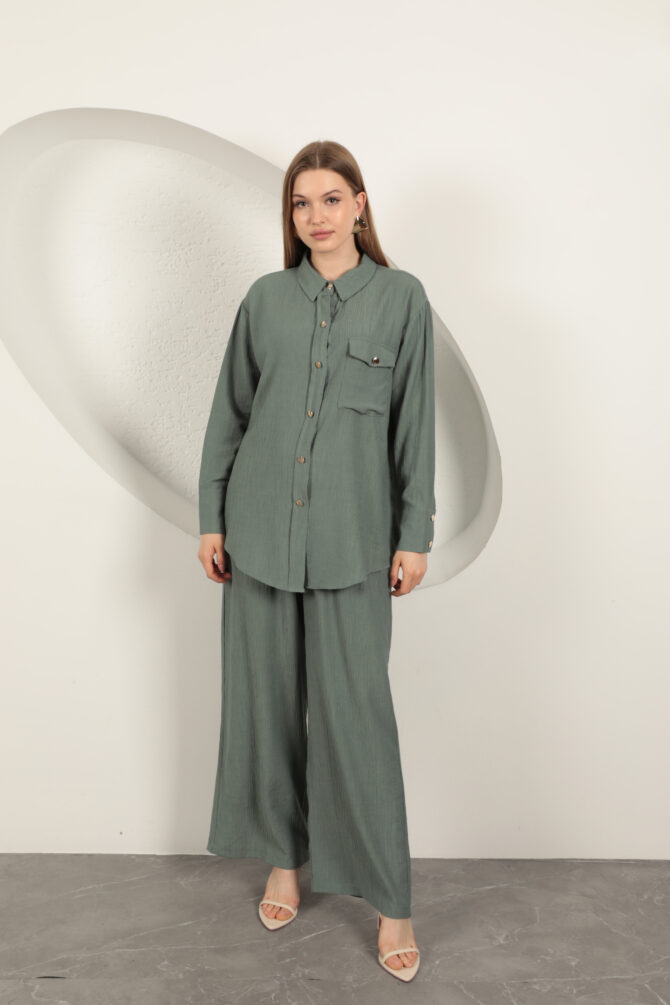 Çilek Kumaş Takım - Mint Yeşili - Görsel 2