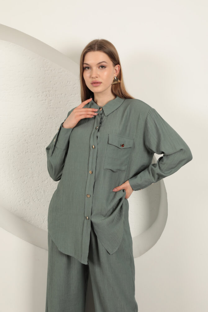 Çilek Kumaş Takım - Mint Yeşili - Görsel 10
