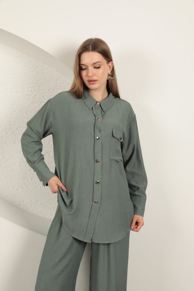 Çilek Kumaş Takım - Mint Yeşili - Görsel 11