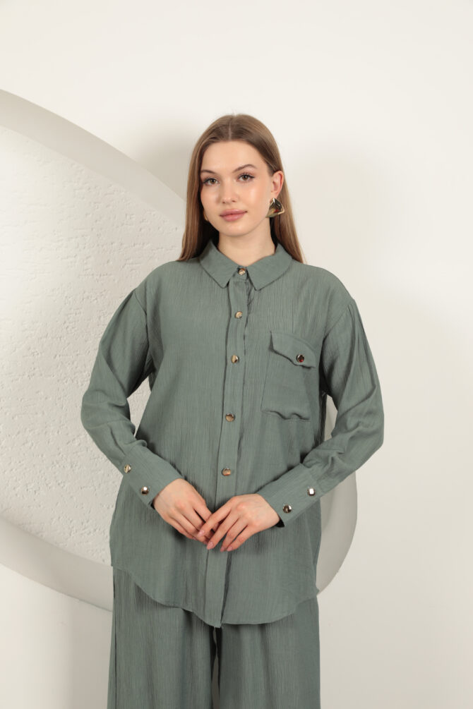 Çilek Kumaş Takım - Mint Yeşili - Görsel 12