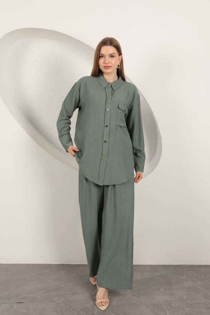 Çilek Kumaş Takım - Mint Yeşili - Görsel 3