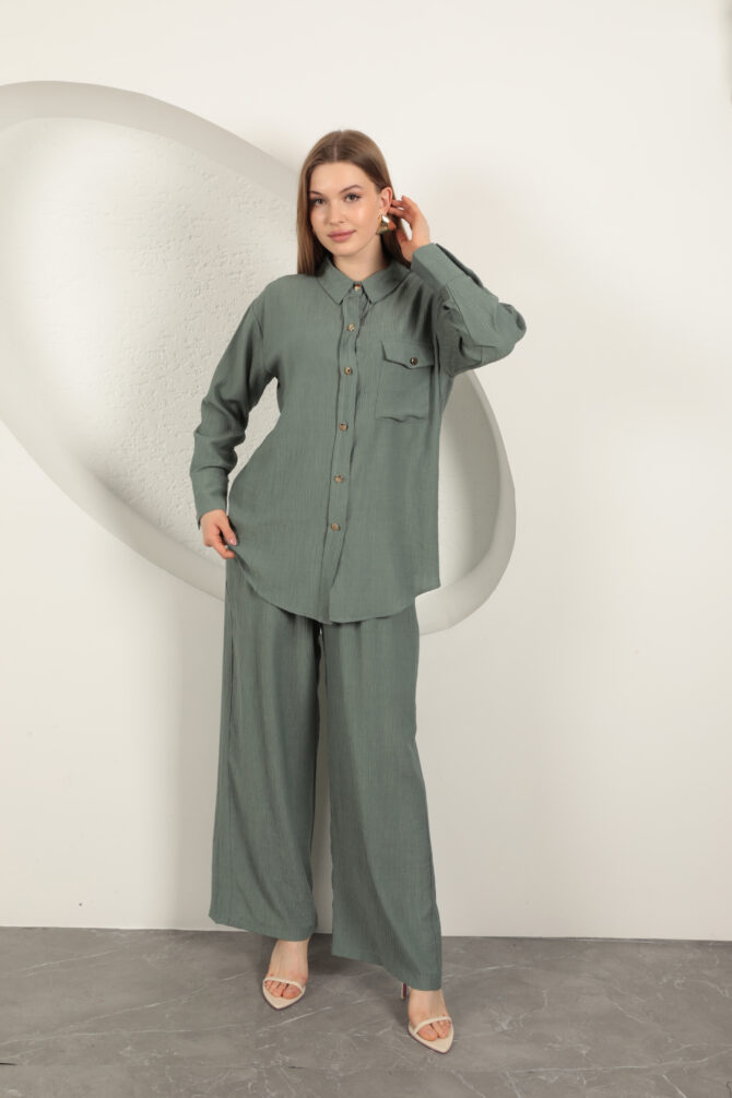 Çilek Kumaş Takım - Mint Yeşili
