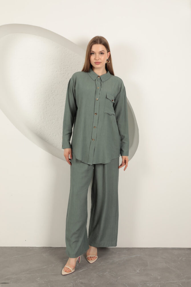 Çilek Kumaş Takım - Mint Yeşili - Görsel 6
