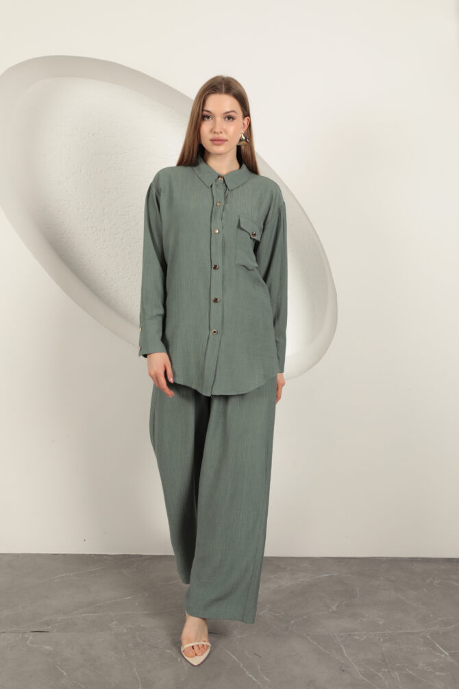 Çilek Kumaş Takım - Mint Yeşili - Görsel 7