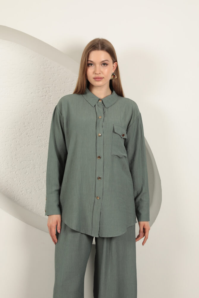 Çilek Kumaş Takım - Mint Yeşili - Görsel 8
