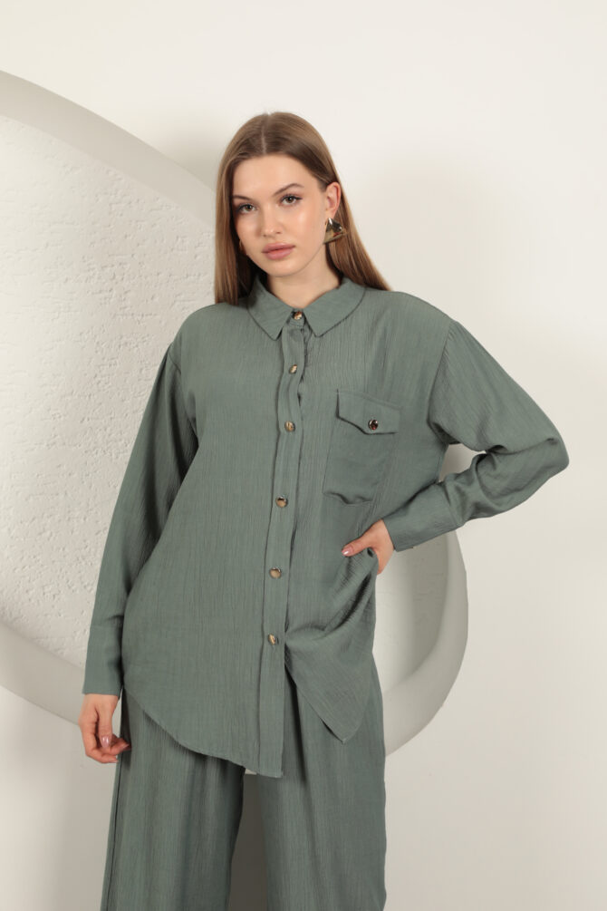 Çilek Kumaş Takım - Mint Yeşili - Görsel 9